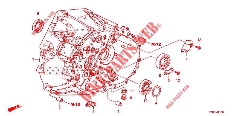 CLUTCH HOUSING (DIESEL) for Honda CIVIC TOURER DIESEL 1.6 EXGT 5 Doors 6 speed manual 2015