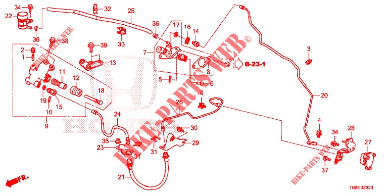 CLUTCH MASTER CYLINDER (RH) (DIESEL) for Honda CIVIC TOURER DIESEL 1.6 EXGT 5 Doors 6 speed manual 2015