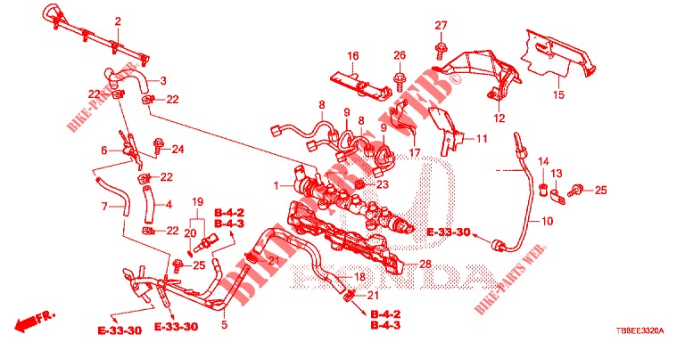 FUEL RAIL/HIGH PRESSURE P UMP (DIESEL) for Honda CIVIC TOURER DIESEL 1.6 EXGT 5 Doors 6 speed manual 2015