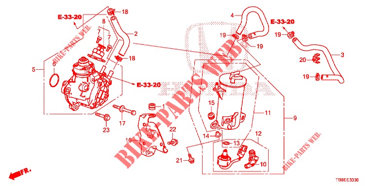 HIGH PRESSURE PUMP (DIESEL) for Honda CIVIC TOURER DIESEL 1.6 EXGT 5 Doors 6 speed manual 2015