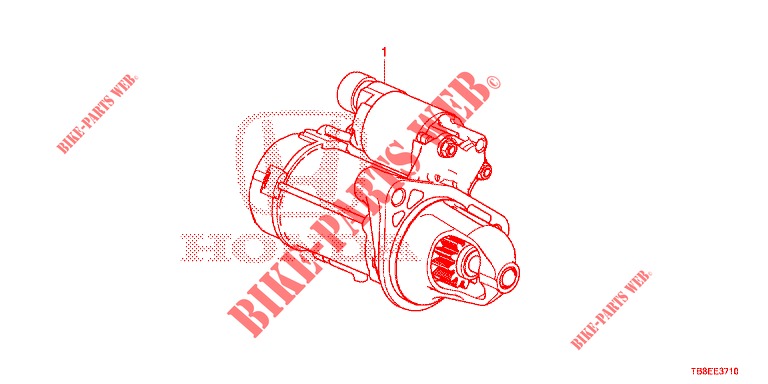 STARTER MOTOR (DIESEL) (DENSO) for Honda CIVIC TOURER DIESEL 1.6 EXGT 5 Doors 6 speed manual 2015