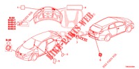 EMBLEMS/CAUTION LABELS  for Honda CIVIC TOURER DIESEL 1.6 SE 5 Doors 6 speed manual 2015