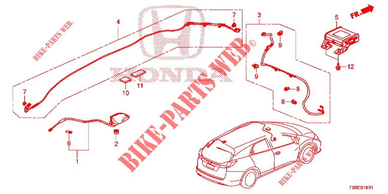 ANTENNA/SPEAKER (RH) for Honda CIVIC TOURER DIESEL 1.6 SE 5 Doors 6 speed manual 2015