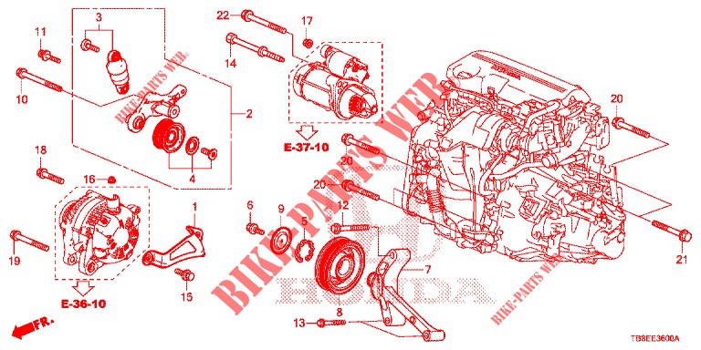 AUTO TENSIONER (DIESEL) for Honda CIVIC TOURER DIESEL 1.6 SE 5 Doors 6 speed manual 2015