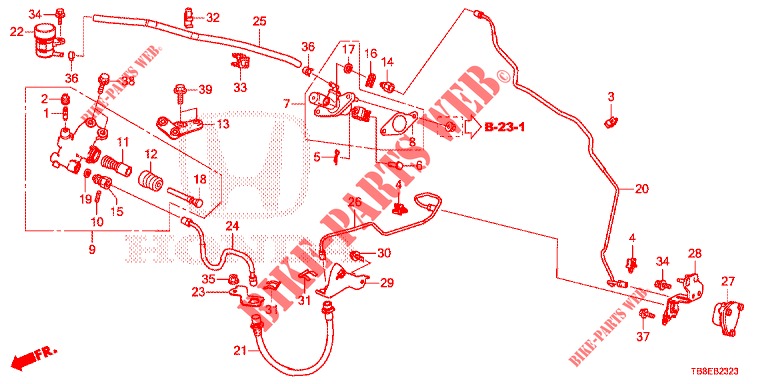 CLUTCH MASTER CYLINDER (RH) (DIESEL) for Honda CIVIC TOURER DIESEL 1.6 SE 5 Doors 6 speed manual 2015