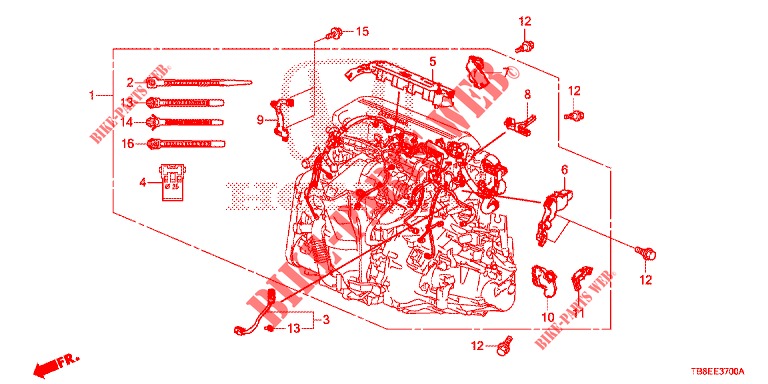 ENGINE WIRE HARNESS (DIESEL) for Honda CIVIC TOURER DIESEL 1.6 SE 5 Doors 6 speed manual 2015