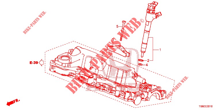 FUEL INJECTOR (DIESEL) for Honda CIVIC TOURER DIESEL 1.6 SE 5 Doors 6 speed manual 2015