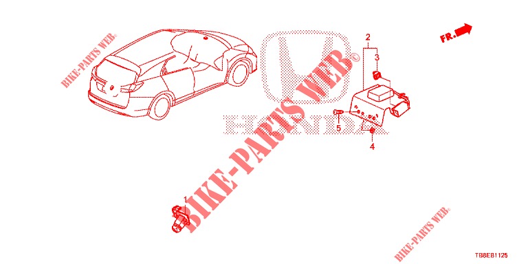 GPS ANTENNA / CAMERA REAR VIEW for Honda CIVIC TOURER DIESEL 1.6 SE 5 Doors 6 speed manual 2015