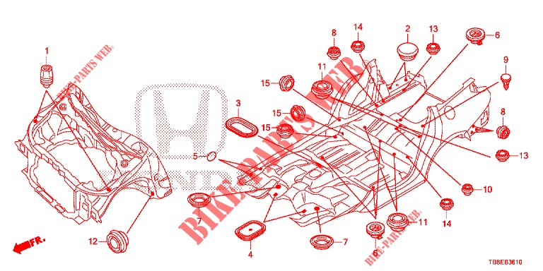 GROMMET (AVANT) for Honda CIVIC TOURER DIESEL 1.6 SE 5 Doors 6 speed manual 2015