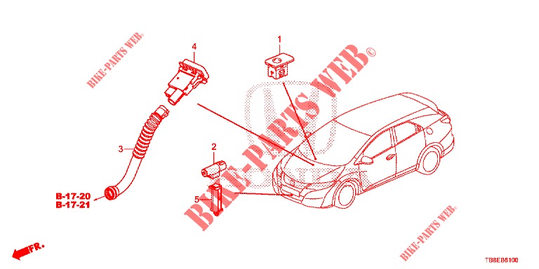 AIR CONDITIONER (CAPTEUR) for Honda CIVIC TOURER DIESEL 1.6 ES 5 Doors 6 speed manual 2016