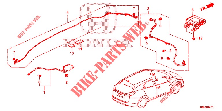 ANTENNA/SPEAKER (RH) for Honda CIVIC TOURER DIESEL 1.6 ES 5 Doors 6 speed manual 2016