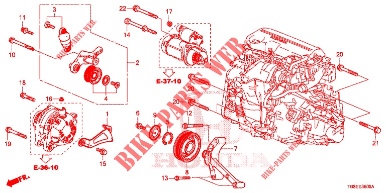 AUTO TENSIONER (DIESEL) for Honda CIVIC TOURER DIESEL 1.6 ES 5 Doors 6 speed manual 2016