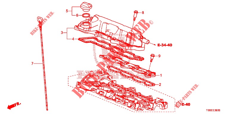 BREATHER CHAMBER (DIESEL) for Honda CIVIC TOURER DIESEL 1.6 ES 5 Doors 6 speed manual 2016