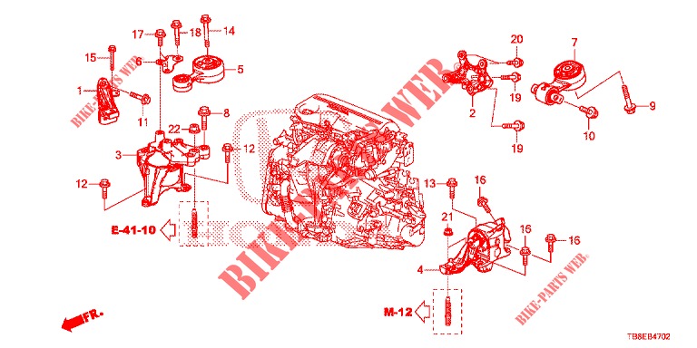 ENGINE MOUNTS (DIESEL) for Honda CIVIC TOURER DIESEL 1.6 ES 5 Doors 6 speed manual 2016