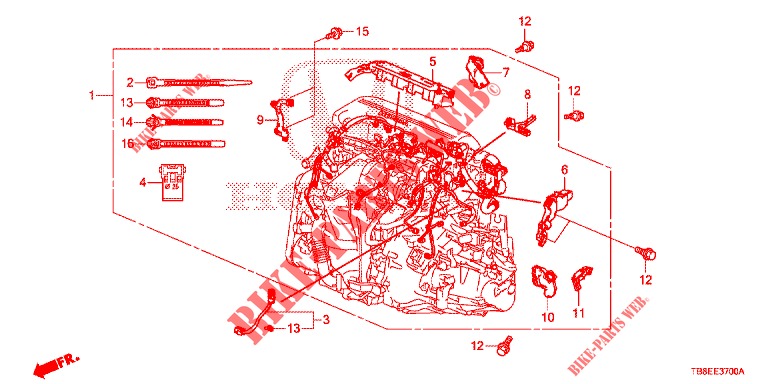 ENGINE WIRE HARNESS (DIESEL) for Honda CIVIC TOURER DIESEL 1.6 ES 5 Doors 6 speed manual 2016