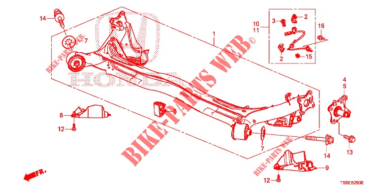 REAR AXLE  for Honda CIVIC TOURER DIESEL 1.6 ES 5 Doors 6 speed manual 2016