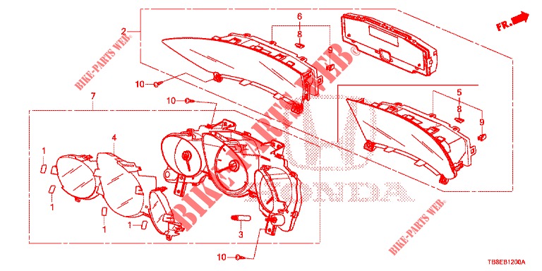 SPEEDOMETER  for Honda CIVIC TOURER DIESEL 1.6 ES 5 Doors 6 speed manual 2016