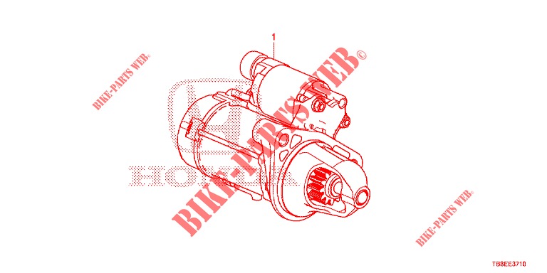 STARTER MOTOR (DIESEL) (DENSO) for Honda CIVIC TOURER DIESEL 1.6 ES 5 Doors 6 speed manual 2016