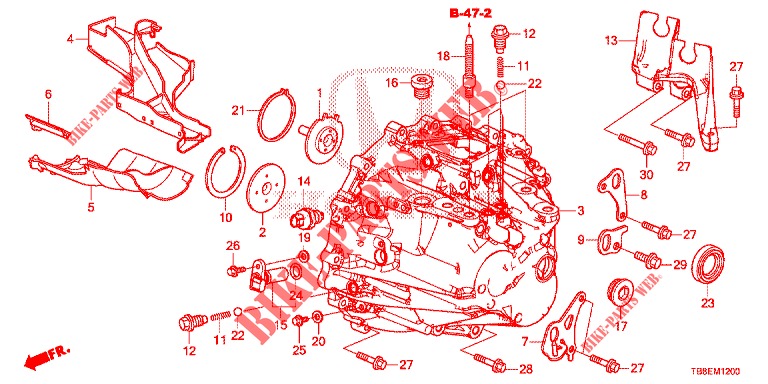 TRANSMISSION CASE (DIESEL) for Honda CIVIC TOURER DIESEL 1.6 ES 5 Doors 6 speed manual 2016