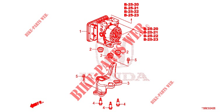 VSA MODULATOR (RH)('00 )  for Honda CIVIC TOURER DIESEL 1.6 ES 5 Doors 6 speed manual 2016
