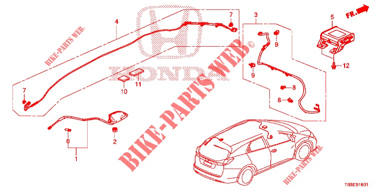 ANTENNA/SPEAKER (RH) for Honda CIVIC TOURER DIESEL 1.6 EX 5 Doors 6 speed manual 2016