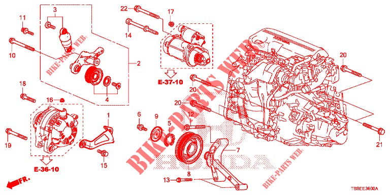 AUTO TENSIONER (DIESEL) for Honda CIVIC TOURER DIESEL 1.6 EX 5 Doors 6 speed manual 2016