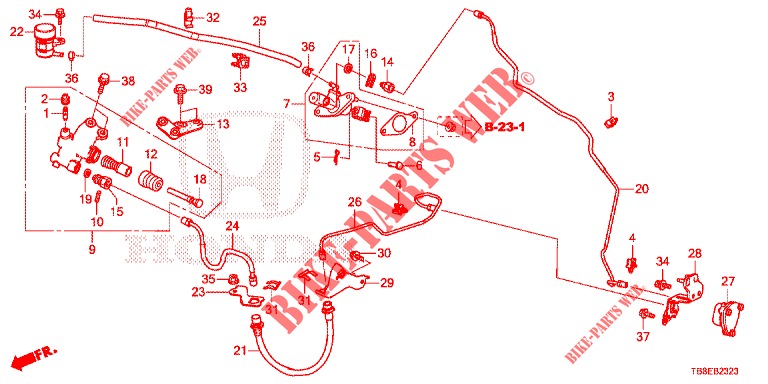 CLUTCH MASTER CYLINDER (RH) (DIESEL) for Honda CIVIC TOURER DIESEL 1.6 EX 5 Doors 6 speed manual 2016