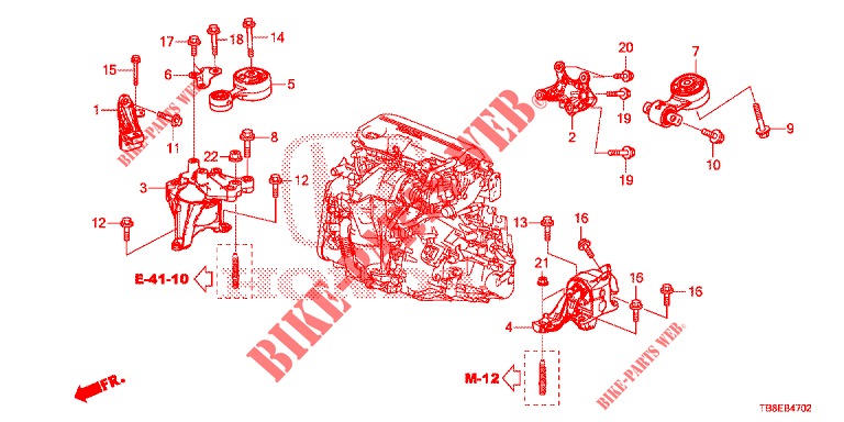 ENGINE MOUNTS (DIESEL) for Honda CIVIC TOURER DIESEL 1.6 EX 5 Doors 6 speed manual 2016