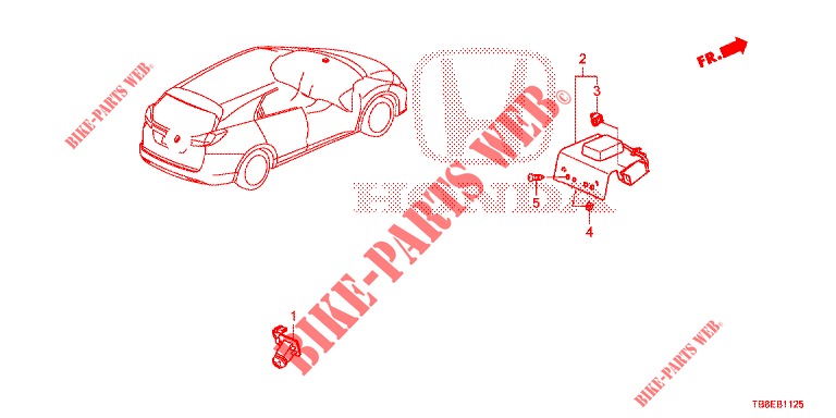 GPS ANTENNA / CAMERA REAR VIEW for Honda CIVIC TOURER DIESEL 1.6 EX 5 Doors 6 speed manual 2016