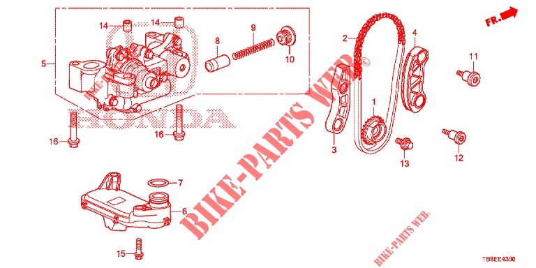 OIL PUMP (DIESEL) for Honda CIVIC TOURER DIESEL 1.6 EX 5 Doors 6 speed manual 2016