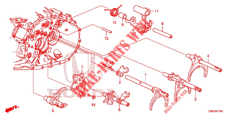 SHIFT FORK/SETTING SCREW (DIESEL) for Honda CIVIC TOURER DIESEL 1.6 EX 5 Doors 6 speed manual 2016