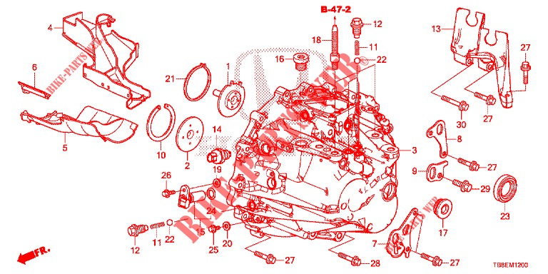 TRANSMISSION CASE (DIESEL) for Honda CIVIC TOURER DIESEL 1.6 EX 5 Doors 6 speed manual 2016