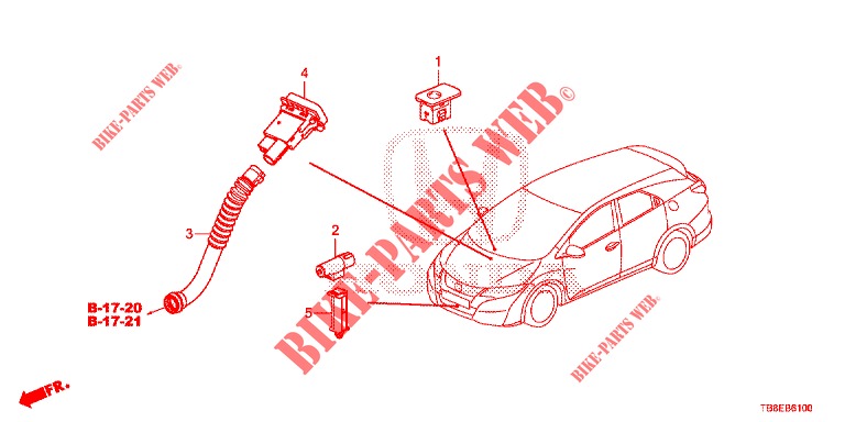 AIR CONDITIONER (CAPTEUR) for Honda CIVIC TOURER DIESEL 1.6 EXGT 5 Doors 6 speed manual 2016