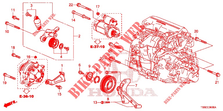 AUTO TENSIONER (DIESEL) for Honda CIVIC TOURER DIESEL 1.6 EXGT 5 Doors 6 speed manual 2016