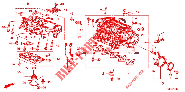 CYLINDER BLOCK/OIL PAN (DIESEL) for Honda CIVIC TOURER DIESEL 1.6 EXGT 5 Doors 6 speed manual 2016