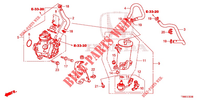 HIGH PRESSURE PUMP (DIESEL) for Honda CIVIC TOURER DIESEL 1.6 EXGT 5 Doors 6 speed manual 2016