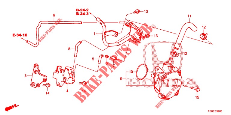 INSTALL PIPE/VACUUM PUMP (DIESEL) for Honda CIVIC TOURER DIESEL 1.6 EXGT 5 Doors 6 speed manual 2016