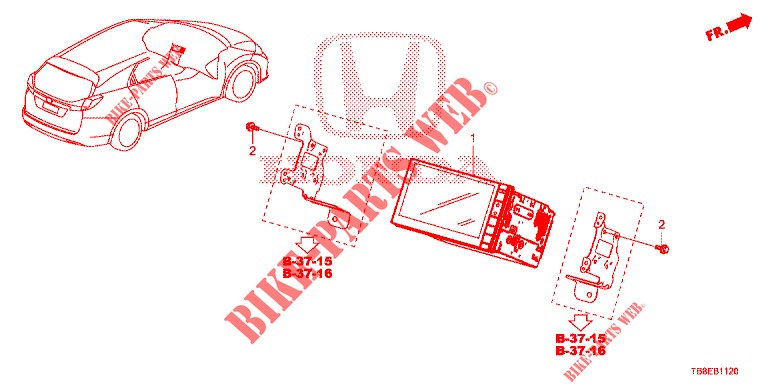 NAVI ATTACHMENT KIT  for Honda CIVIC TOURER DIESEL 1.6 EXGT 5 Doors 6 speed manual 2016