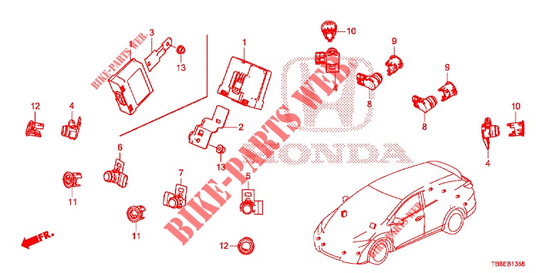 PARKING SENSOR  for Honda CIVIC TOURER DIESEL 1.6 EXGT 5 Doors 6 speed manual 2016