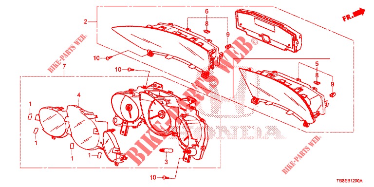 SPEEDOMETER  for Honda CIVIC TOURER DIESEL 1.6 EXGT 5 Doors 6 speed manual 2016