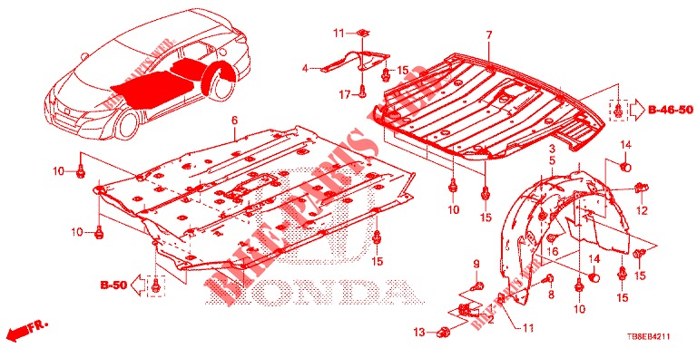 UNDER COVER  for Honda CIVIC TOURER DIESEL 1.6 EXGT 5 Doors 6 speed manual 2016