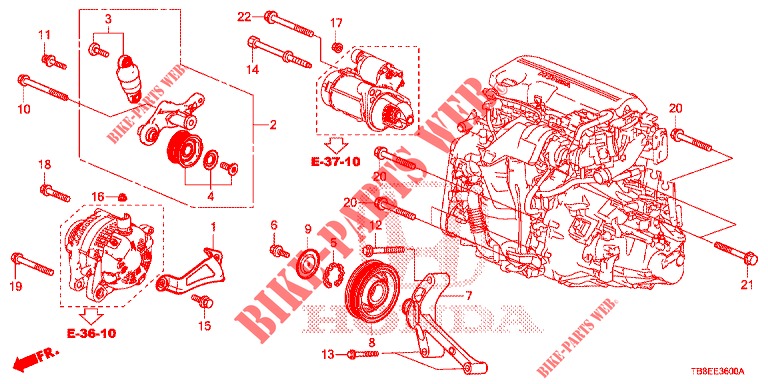 AUTO TENSIONER (DIESEL) for Honda CIVIC TOURER DIESEL 1.6 SE 5 Doors 6 speed manual 2016