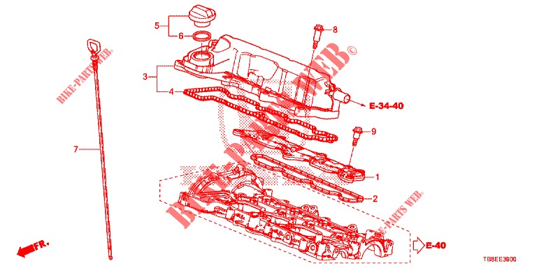 BREATHER CHAMBER (DIESEL) for Honda CIVIC TOURER DIESEL 1.6 SE 5 Doors 6 speed manual 2016