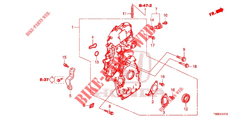 CHAIN CASE (DIESEL) for Honda CIVIC TOURER DIESEL 1.6 SE 5 Doors 6 speed manual 2016