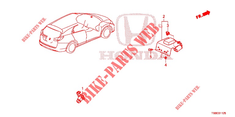 GPS ANTENNA / CAMERA REAR VIEW for Honda CIVIC TOURER DIESEL 1.6 SE 5 Doors 6 speed manual 2016