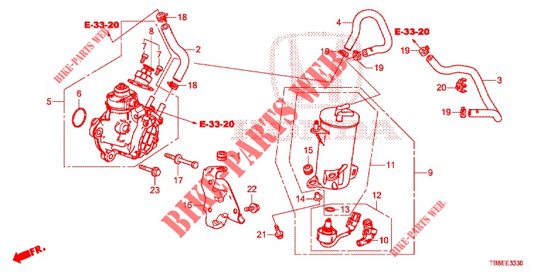 HIGH PRESSURE PUMP (DIESEL) for Honda CIVIC TOURER DIESEL 1.6 SE 5 Doors 6 speed manual 2016