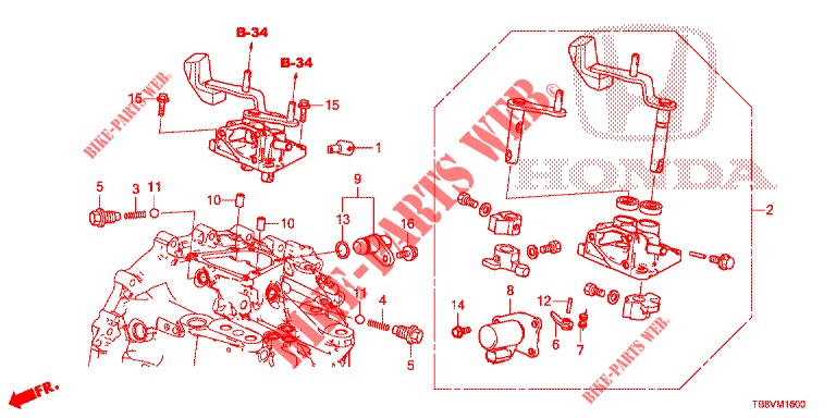 CHANGE LEVER (DIESEL) for Honda CIVIC TOURER DIESEL 1.6 ES 5 Doors 6 speed manual 2017