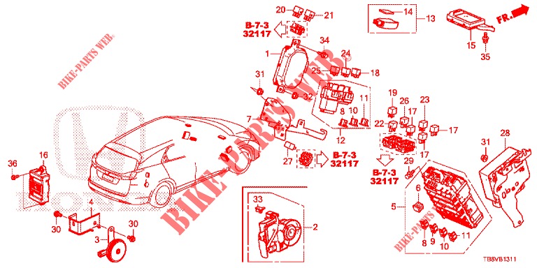 CONTROL UNIT (CABINE) (1) (RH) for Honda CIVIC TOURER DIESEL 1.6 ES 5 Doors 6 speed manual 2017