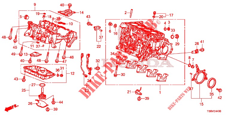 CYLINDER BLOCK/OIL PAN (DIESEL) for Honda CIVIC TOURER DIESEL 1.6 ES 5 Doors 6 speed manual 2017