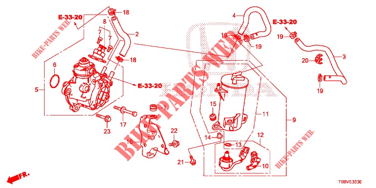 HIGH PRESSURE PUMP (DIESEL) for Honda CIVIC TOURER DIESEL 1.6 ES 5 Doors 6 speed manual 2017